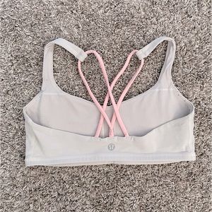 lululemon free to be bra size 6 gray/pink